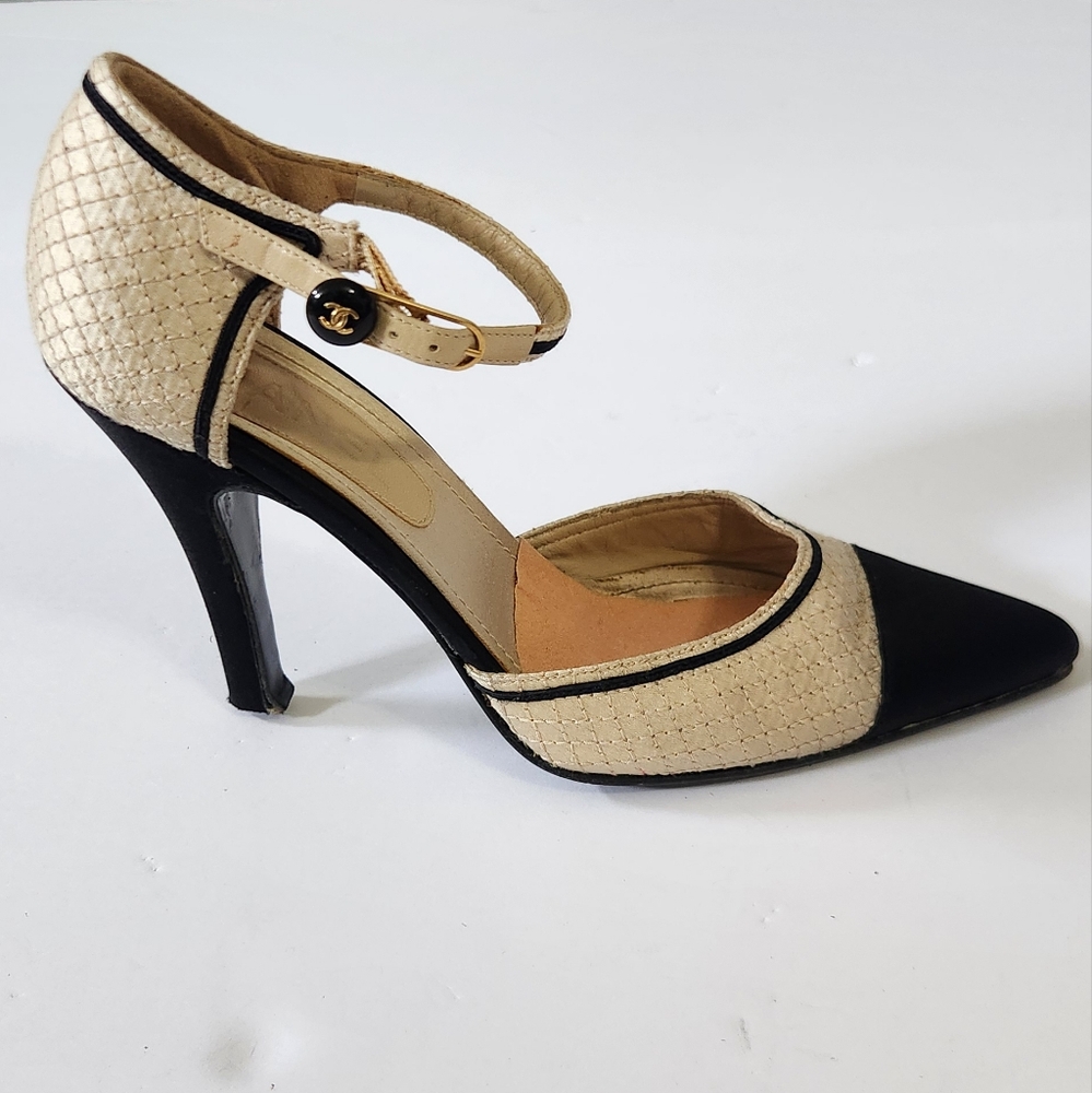 CHANEL Heels Classic Mary Jane‎ Logo  CC Ankle Strap